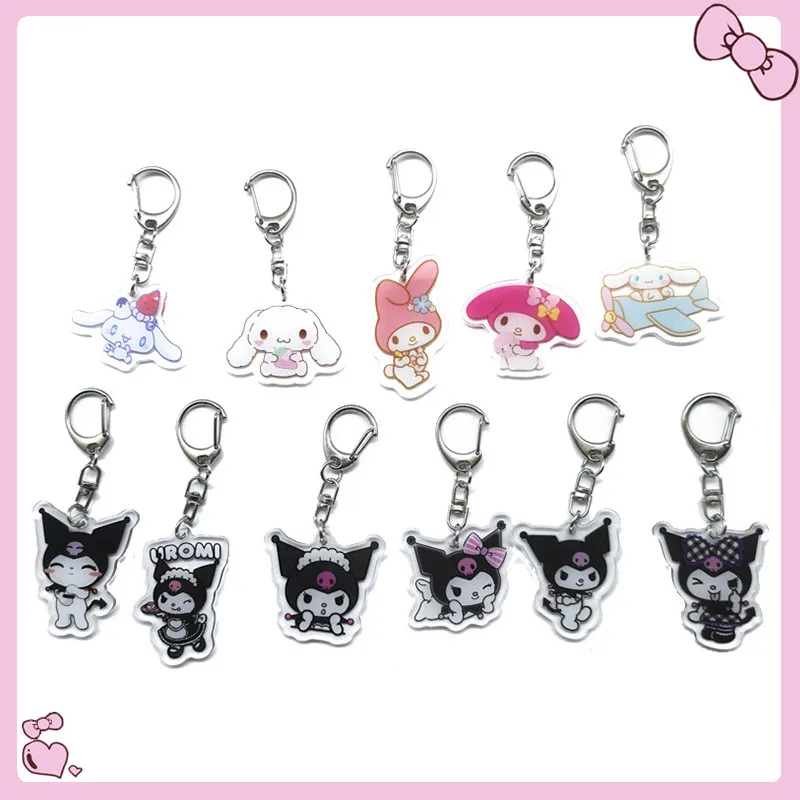 Sanrio брелок Kawaii Sanrio Kuromi Cinnamoroll My Melody Двусторонняя прозрачная акриловая подвеска для девочек подарок для детей
Sanrio брелок Kawaii Sanrio Kuromi Cinnamoroll My Melody Двусторонняя прозрачная акриловая подвеска для девочек подарок для детей