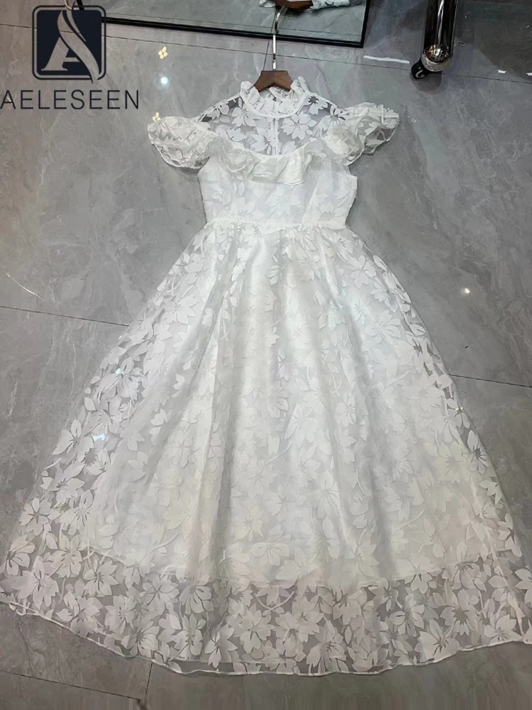 AELESEEN Fashion Designer 2022 Summer Elegant Long Dress Women White Flower Printed Ruffles Patchwork Ladies Full Party Vacation
AELESEEN Fashion Designer 2022 Summer Elegant Long Dress Women White Flower Printed Ruffles Patchwork Ladies Full Party Vacation