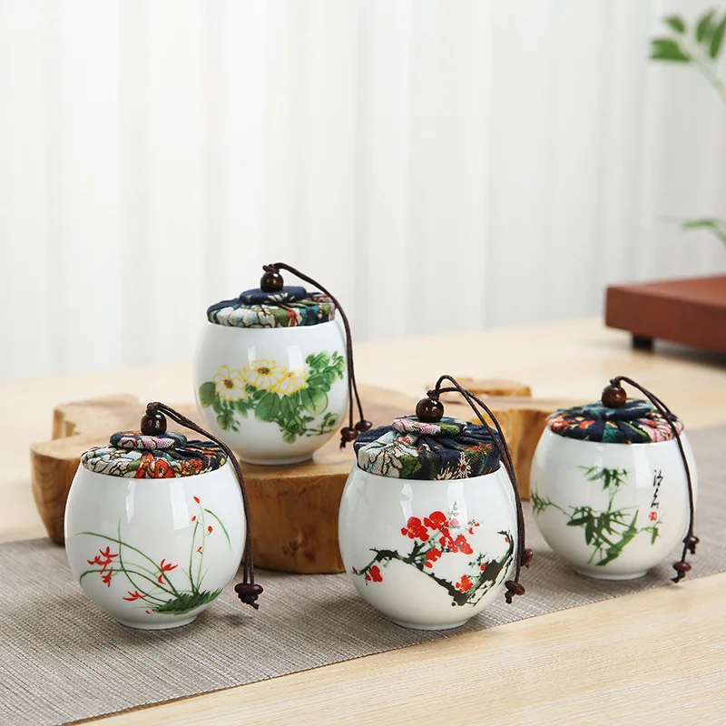 Wholesale Matte Ceramic Tea Can Moisture-Proof Sealed Cork Cloth Lid Storage Jar Japanese Style Tea Bag Storage Box Tea Tins
Wholesale Matte Ceramic Tea Can Moisture-Proof Sealed Cork Cloth Lid Storage Jar Japanese Style Tea Bag Storage Box Tea Tins
