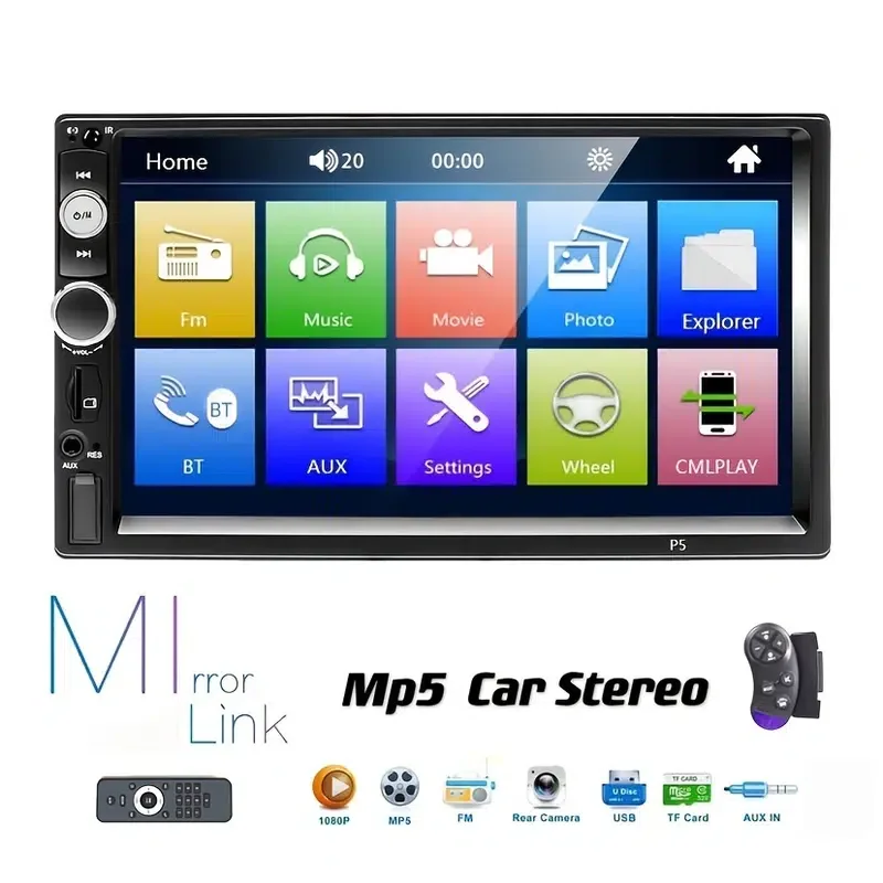 2 DIN Car Stereo Radio Touch Screen MP4 MP5 Player FM TF USB AUX Auto Audio
2 DIN Car Stereo Radio Touch Screen MP4 MP5 Player FM TF USB AUX Auto Audio