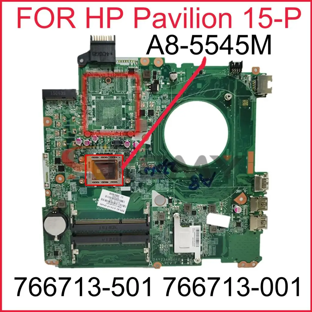 For HP 15-P Series Laptop Motherboard DAY23AMB6F0 DAY23AMB6C0 766713-501 766713-001 A8-5545M CPU 100% Tested
For HP 15-P Series Laptop Motherboard DAY23AMB6F0 DAY23AMB6C0 766713-501 766713-001 A8-5545M CPU 100% Tested