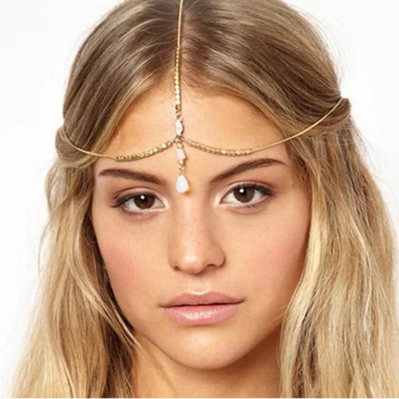 Boho Forehead Headwear Water Drop Pendant Headdress Forehead Chain Headband Hair Accessories Beaded Headpiece for Women Girls
Boho Forehead Headwear Water Drop Pendant Headdress Forehead Chain Headband Hair Accessories Beaded Headpiece for Women Girls