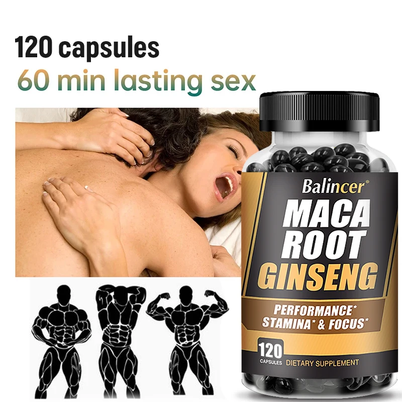 

Balincer Maca Root Capsules (with Black Maca) + Red Ginseng Extract for Reproductive Health & Natural Energy, Mood & Performance