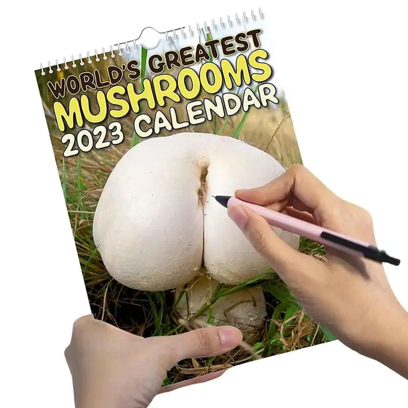 

Wall Calendar 2023 Mushroom Wall Calendar Monthly Calendar With Hanging Hook And Butt Shape Natural Squared Mini Plan Images