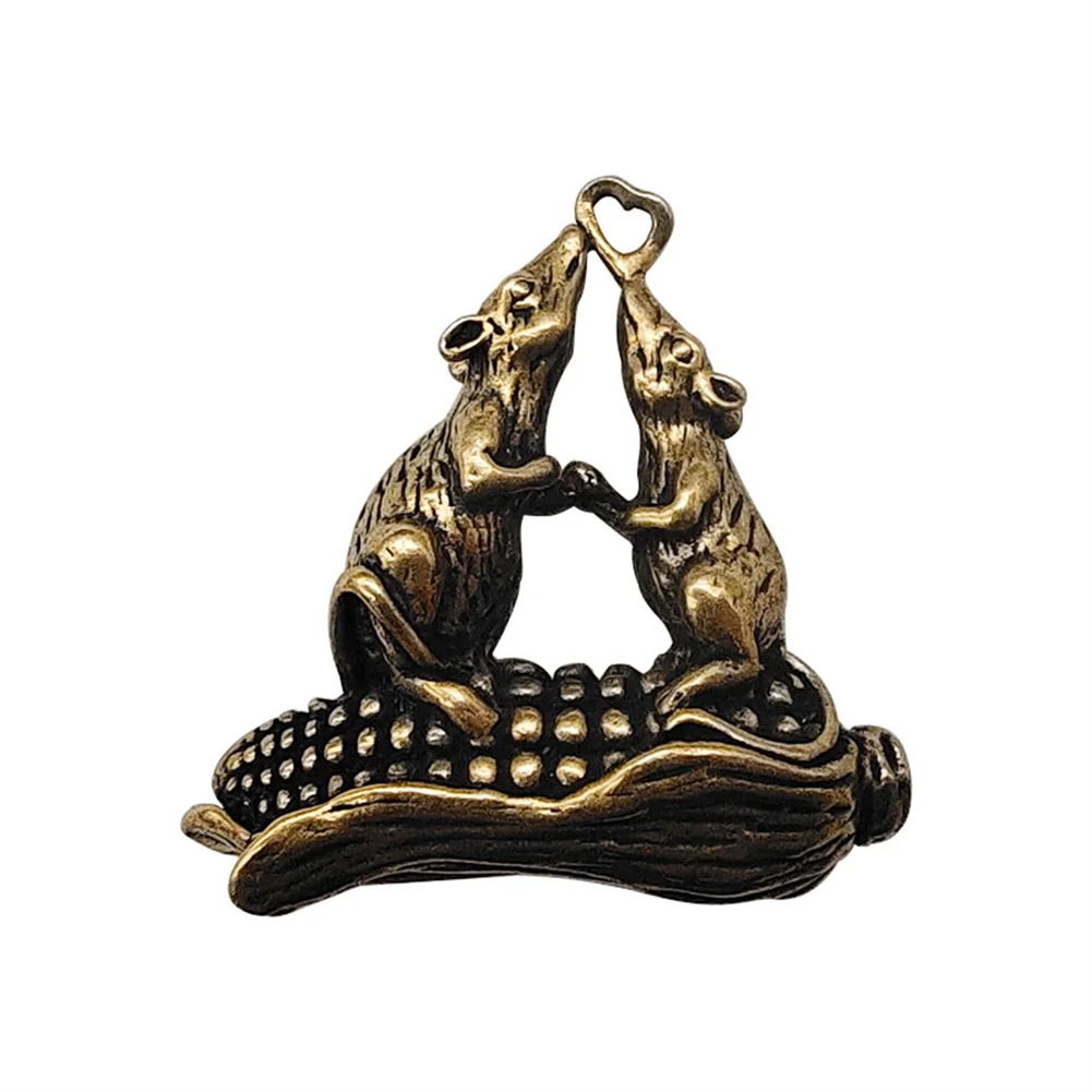 Retro Brass Mouse Offering Peach Figurines Miniatures Creative Cute Rat Lucky Animal Small Desktop Ornament Feng Shui Home Decor
Retro Brass Mouse Offering Peach Figurines Miniatures Creative Cute Rat Lucky Animal Small Desktop Ornament Feng Shui Home Decor