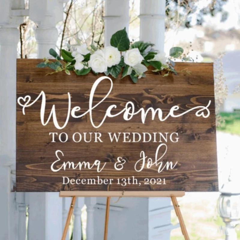 Wedding Welcome Sign Vinyl Stickers Wedding Mirror Decor Custom Name And Date Vinyl Decal Memorial Day Party Art Mural
Wedding Welcome Sign Vinyl Stickers Wedding Mirror Decor Custom Name And Date Vinyl Decal Memorial Day Party Art Mural