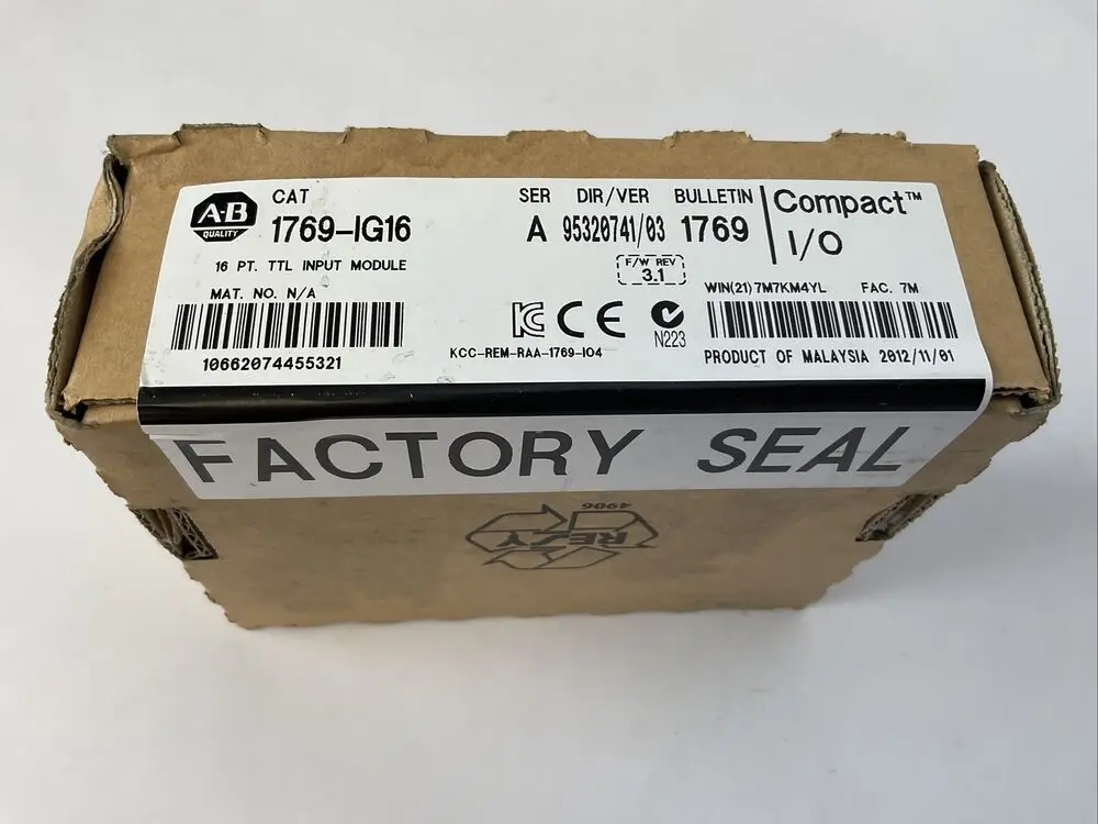 ALLEN BRADLEY 1769-IG16 SER A DIR/VER 95320741/03 F/W REV 3.116PT TTL входной режим 
ALLEN BRADLEY 1769-IG16 SER A DIR/VER 95320741/03 F/W REV 3.116PT TTL входной режим