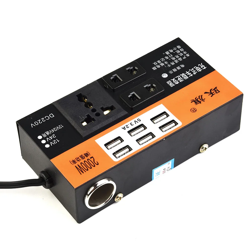 Hot Sale 100% Brand New Car Inverter Inverter ABS 1500W Peak Car Universal DC 12V 24V To AC 220V Multiple Protections
Hot Sale 100% Brand New Car Inverter Inverter ABS 1500W Peak Car Universal DC 12V 24V To AC 220V Multiple Protections