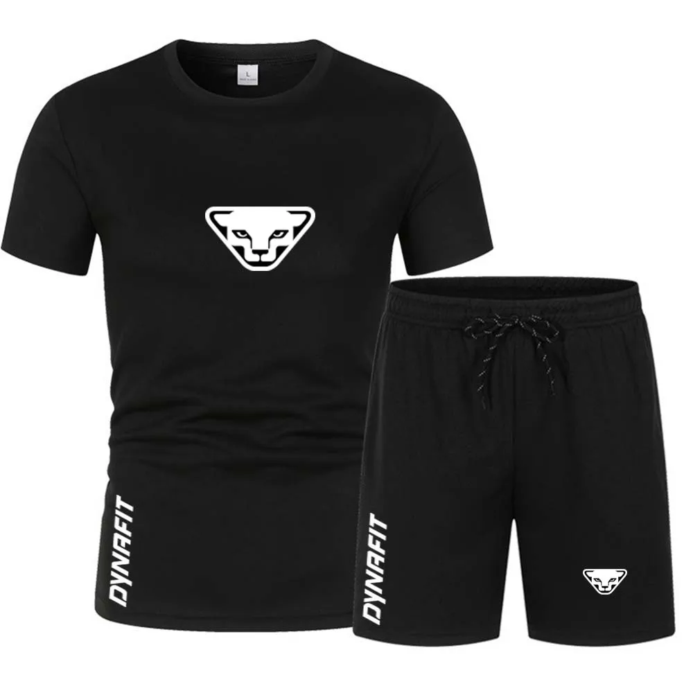 Мужской комплект из футболки и шортов, спортивный комплект с принтом DYNRFIT, модная дышащая футболка с коротким рукавом, лето 2023 
Мужской комплект из футболки и шортов, спортивный комплект с принтом DYNRFIT, модная дышащая футболка с коротким рукавом, лето 2023