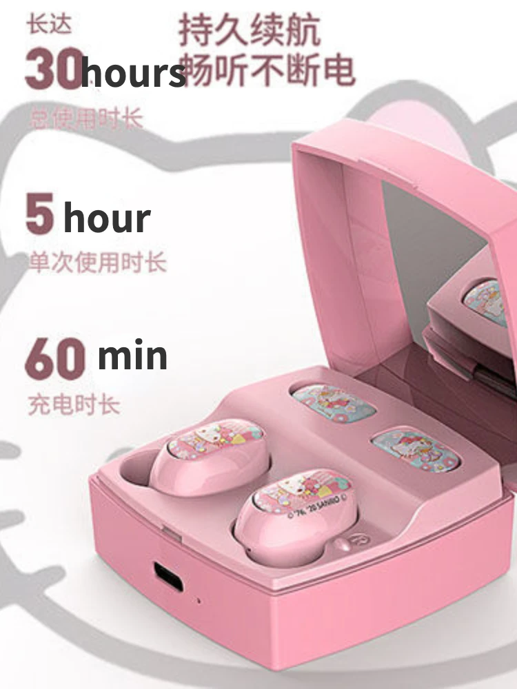 Hello Kitty Headphones Bluetooth Headset Wireless in-Ear Headset Cartoon Headset for Female Students
Hello Kitty Headphones Bluetooth Headset Wireless in-Ear Headset Cartoon Headset for Female Students