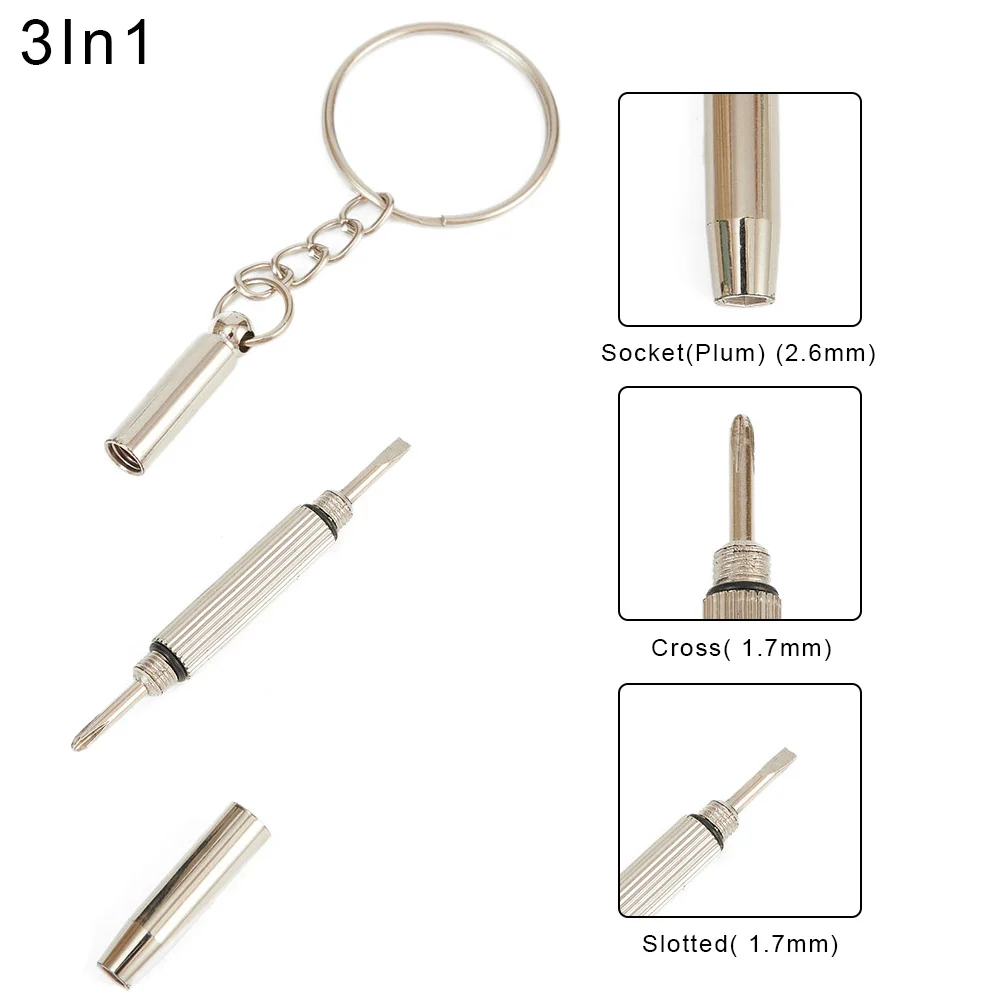 3 In 1 Mini Screwdriver Eyeglass Reparing Screwdriver Portable Stainless Steel Keychain Screwdrivers Hand Tools
3 In 1 Mini Screwdriver Eyeglass Reparing Screwdriver Portable Stainless Steel Keychain Screwdrivers Hand Tools