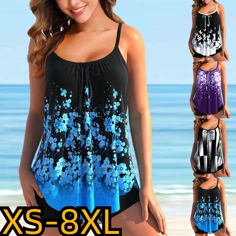 2022 женский купальник с высокой талией, купальник, Женский комплект бикини, летний купальный костюм с цветочным принтом, комплект из двух предметов, пляжная одежда, танкини 
2022 женский купальник с высокой талией, купальник, Женский комплект бикини, летний купальный костюм с цветочным принтом, комплект из двух предметов, пляжная одежда, танкини