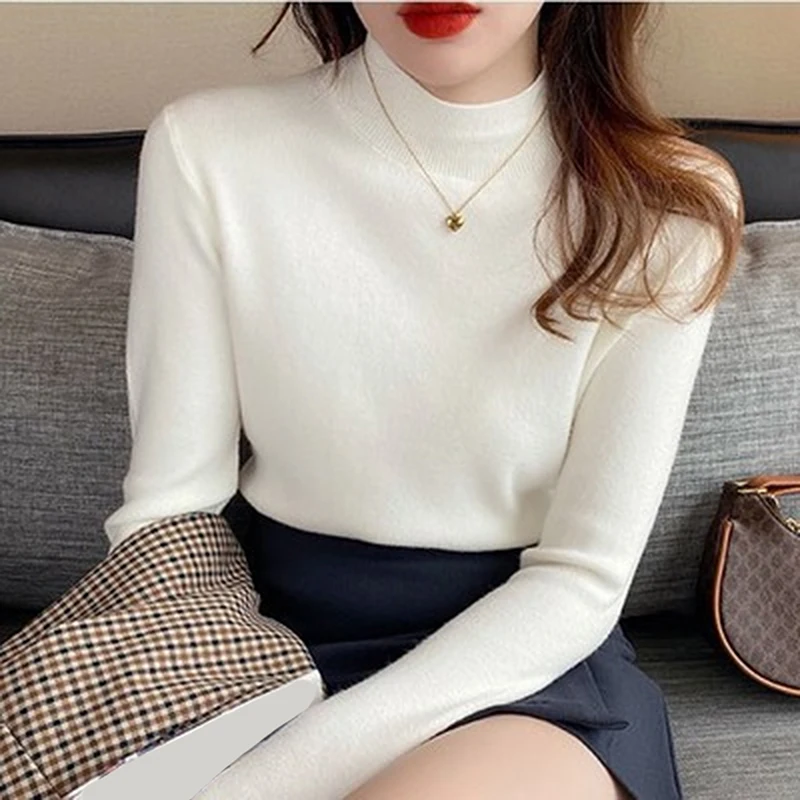 Basic Turtleneck Slim Sweater Women Autumn Winter Casual Pullover Long Sleeve Sweater For Ladies Chic Jumpers Top
Basic Turtleneck Slim Sweater Women Autumn Winter Casual Pullover Long Sleeve Sweater For Ladies Chic Jumpers Top