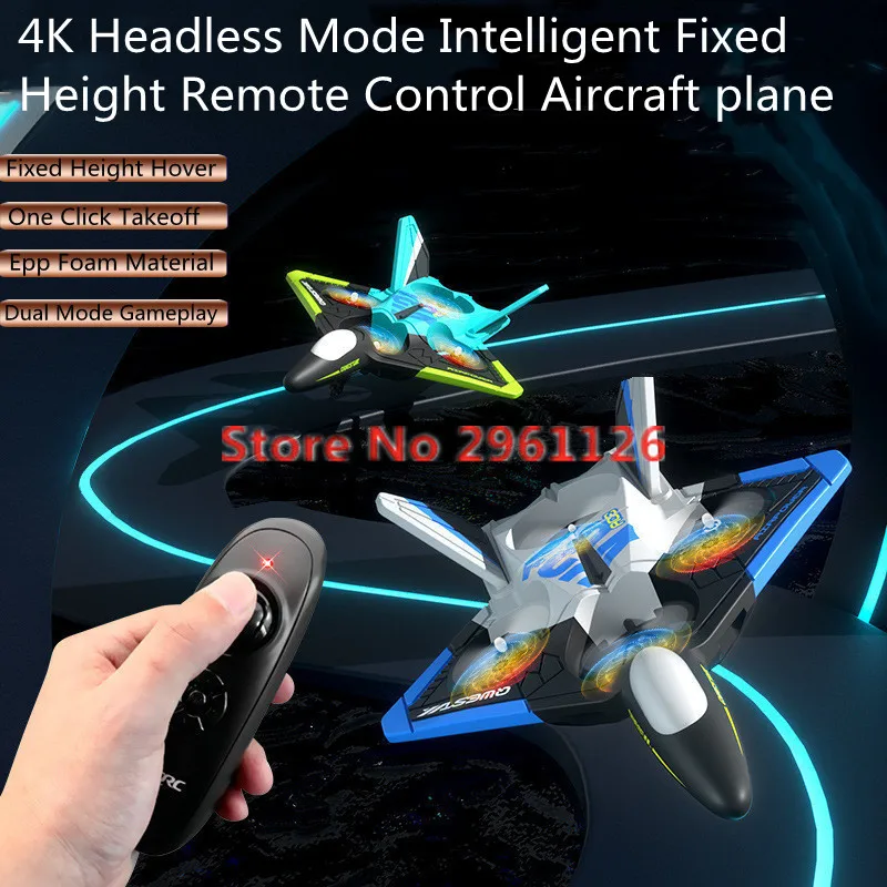 Headless Mode Gravity Inducting Remote Control RC Fighter 4K EPP One Click Take Off Cool lighting Smart RC Aircraft Plane Model
Headless Mode Gravity Inducting Remote Control RC Fighter 4K EPP One Click Take Off Cool lighting Smart RC Aircraft Plane Model
