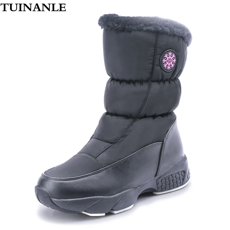 TUINANLE Boots Women Warm Plush Mid-Calf Boots Female Women Shoes Black Boots Women Boots Waterproof Snow for Winter Shoes
TUINANLE Boots Women Warm Plush Mid-Calf Boots Female Women Shoes Black Boots Women Boots Waterproof Snow for Winter Shoes