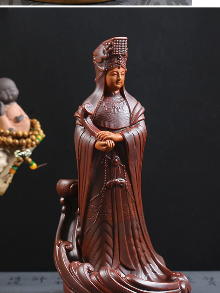 HOME OFFICE efficacious Talisman House Protection Mazu Goddess Matsu Goddess of the Sea handicraft porcelain art statue
HOME OFFICE efficacious Talisman House Protection Mazu Goddess Matsu Goddess of the Sea handicraft porcelain art statue