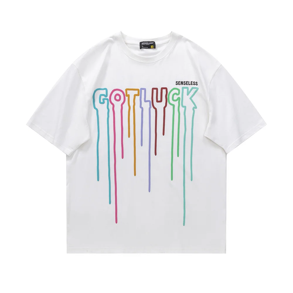 Свободная Мужская футболка в консервативном стиле с мультяшным принтом, летние хлопковые футболки, Мужской Топ 
Свободная Мужская футболка в консервативном стиле с мультяшным принтом, летние хлопковые футболки, Мужской Топ