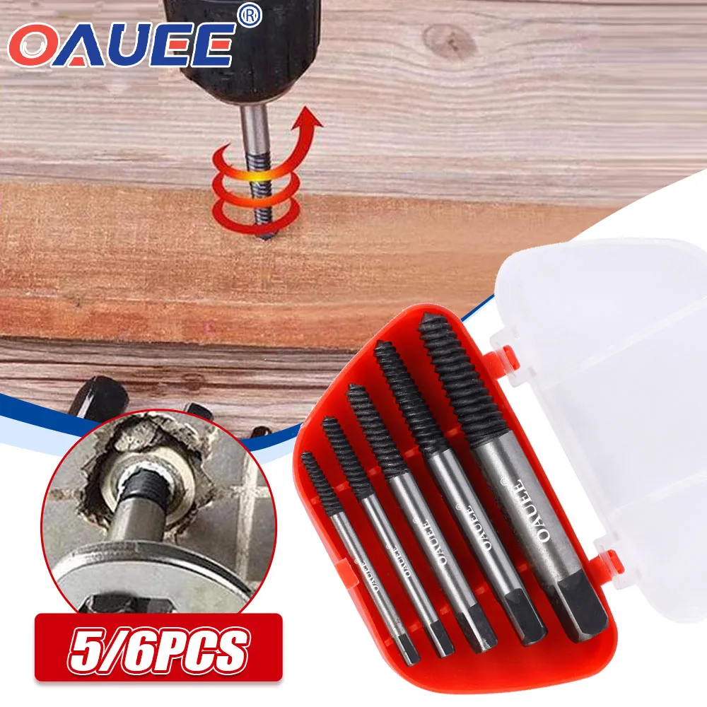 Oauee 5/6Pcs Screw Extractor Center Drill Bits Guide Set Broken Damaged Bolt Remover Removal Drill Tool Speed Easy Take Out Set
Oauee 5/6Pcs Screw Extractor Center Drill Bits Guide Set Broken Damaged Bolt Remover Removal Drill Tool Speed Easy Take Out Set