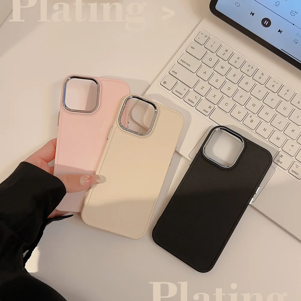 Plain Color Electroplated Lens Frame Phone Case for iPhone 14 12 13 11 Pro ProMax Plus X XR Xsmax Shockproof Soft Phone Cover
Plain Color Electroplated Lens Frame Phone Case for iPhone 14 12 13 11 Pro ProMax Plus X XR Xsmax Shockproof Soft Phone Cover