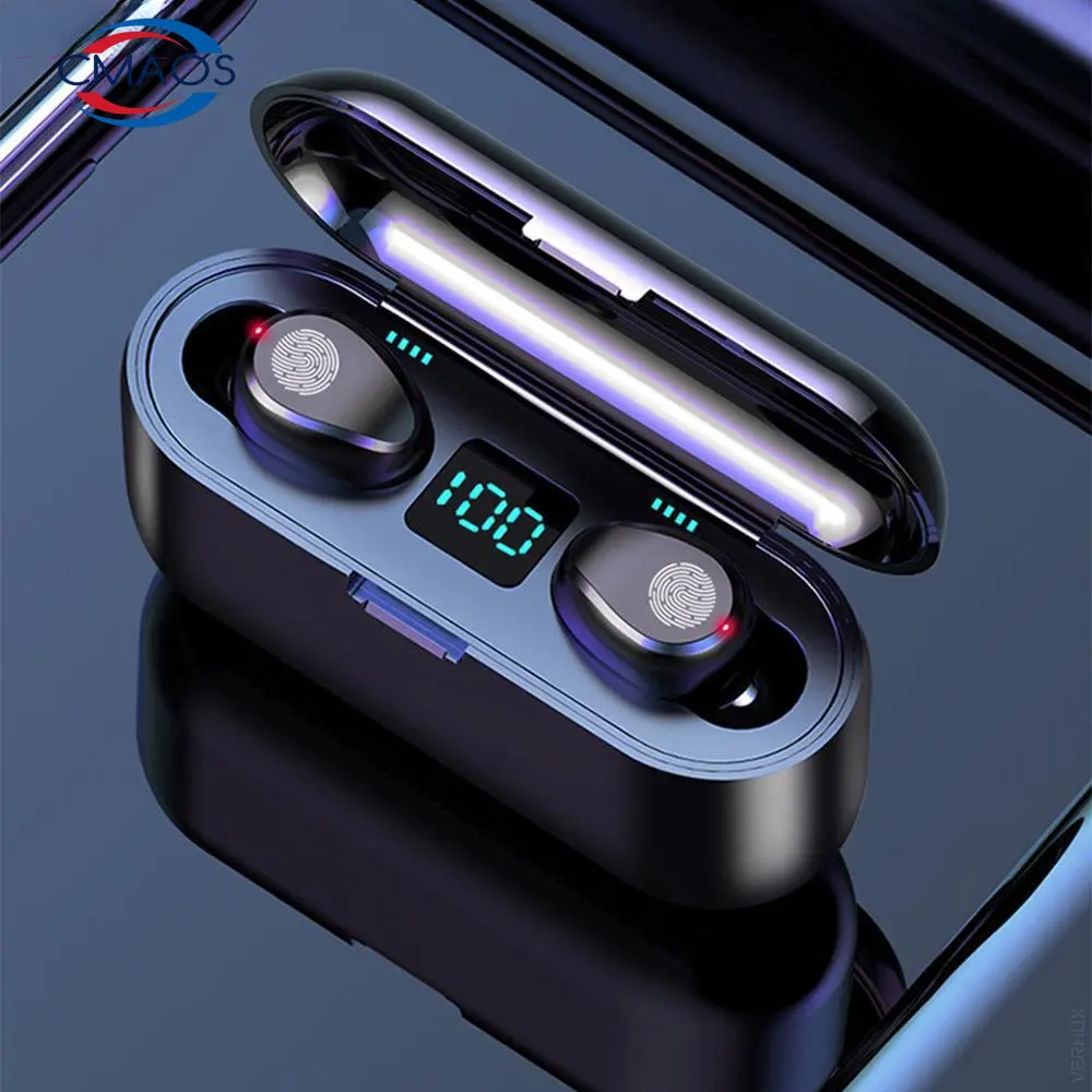 F9 TWS Wireless Headsets Large Capacity Charging Box Bluetooth-compatible Earphones Sport Waterproof With Touch Control 9D HiFI
F9 TWS Wireless Headsets Large Capacity Charging Box Bluetooth-compatible Earphones Sport Waterproof With Touch Control 9D HiFI