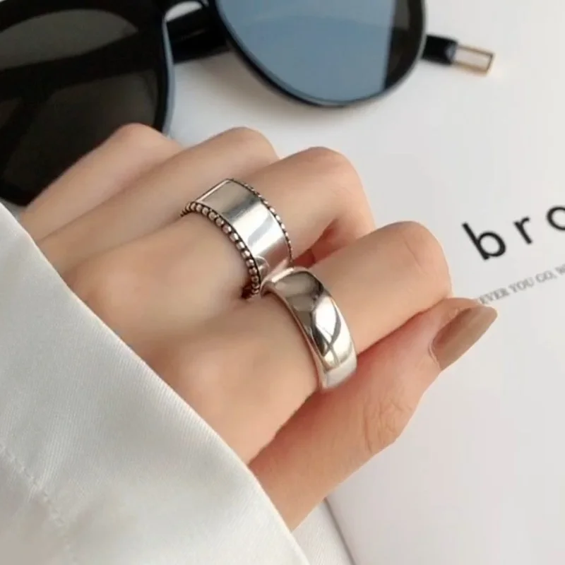 Punk Retro Glossy Silver Color Open Rings For Women Fashion Simple Personality Adjustable Gothic Ring 2022 Fashion Party Jewelry
Punk Retro Glossy Silver Color Open Rings For Women Fashion Simple Personality Adjustable Gothic Ring 2022 Fashion Party Jewelry
