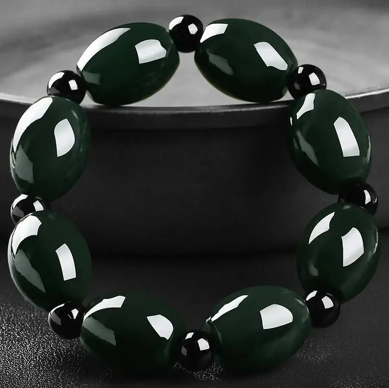Natural Green Jade Elastic Bracelet Men Women Healing Gemstone Jewelry Real Chinese Hetian Jades Beads Elastic Beaded Bracelets
Natural Green Jade Elastic Bracelet Men Women Healing Gemstone Jewelry Real Chinese Hetian Jades Beads Elastic Beaded Bracelets