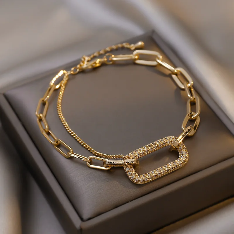 Fashion Rhinestone CZ Zircon Geometrical Rectangle Charm Personality Trendy Bracelet Jewelry Bracelets for Women
Fashion Rhinestone CZ Zircon Geometrical Rectangle Charm Personality Trendy Bracelet Jewelry Bracelets for Women