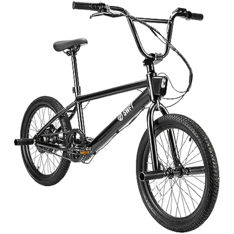 

Электрический BMX-велосипед SWFT с рабочим диапазоном 35mi, 20 миль/ч, 20-дюймовые функциональные колеса, передние и задние колышки, ЖК-дисплей, взрослый электровелосипед-черный