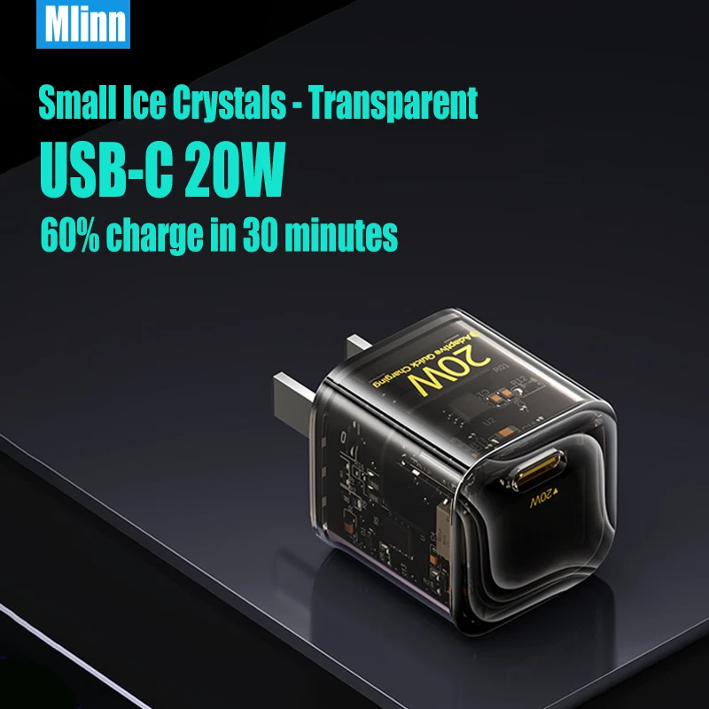 20W Transparent Fast Charger PD USB-C Charger Quick Charge 3.0 Compact Portable Charger for iPhone 13 12 Pro Max Galaxy S20
20W Transparent Fast Charger PD USB-C Charger Quick Charge 3.0 Compact Portable Charger for iPhone 13 12 Pro Max Galaxy S20