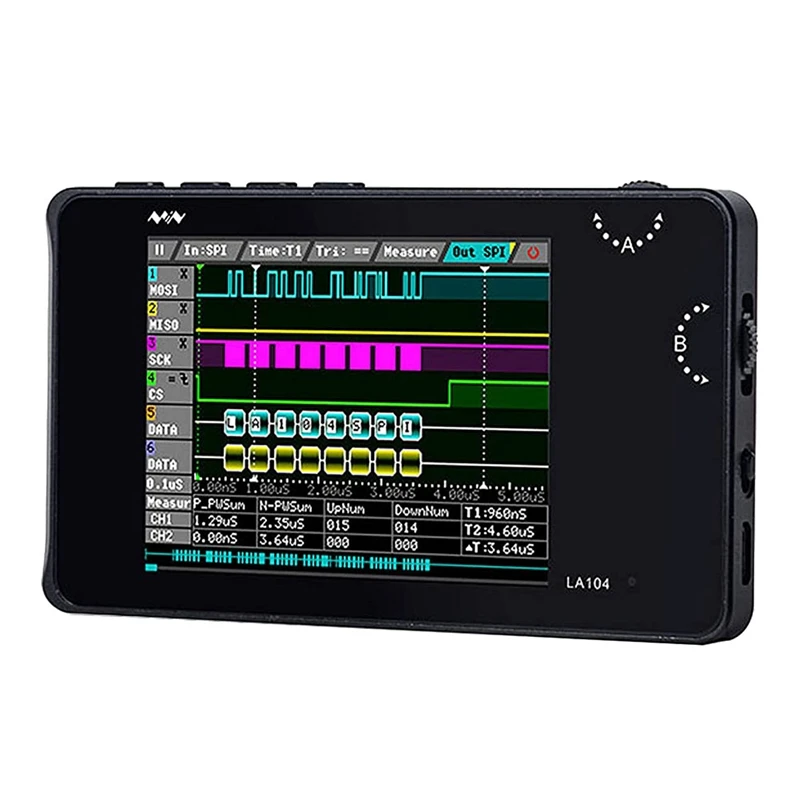 Портативный логический анализатор LA104 SPI I2C UART с максимальной частотой дискретизации 100 Мвыб/с
Портативный логический анализатор LA104 SPI I2C UART с максимальной частотой дискретизации 100 Мвыб/с