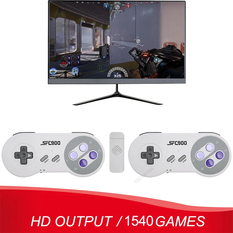 Retro Game Console Mini Video Console With Wireless Game Controller Build in 1540 HD Wireless game controller Double Players
Retro Game Console Mini Video Console With Wireless Game Controller Build in 1540 HD Wireless game controller Double Players