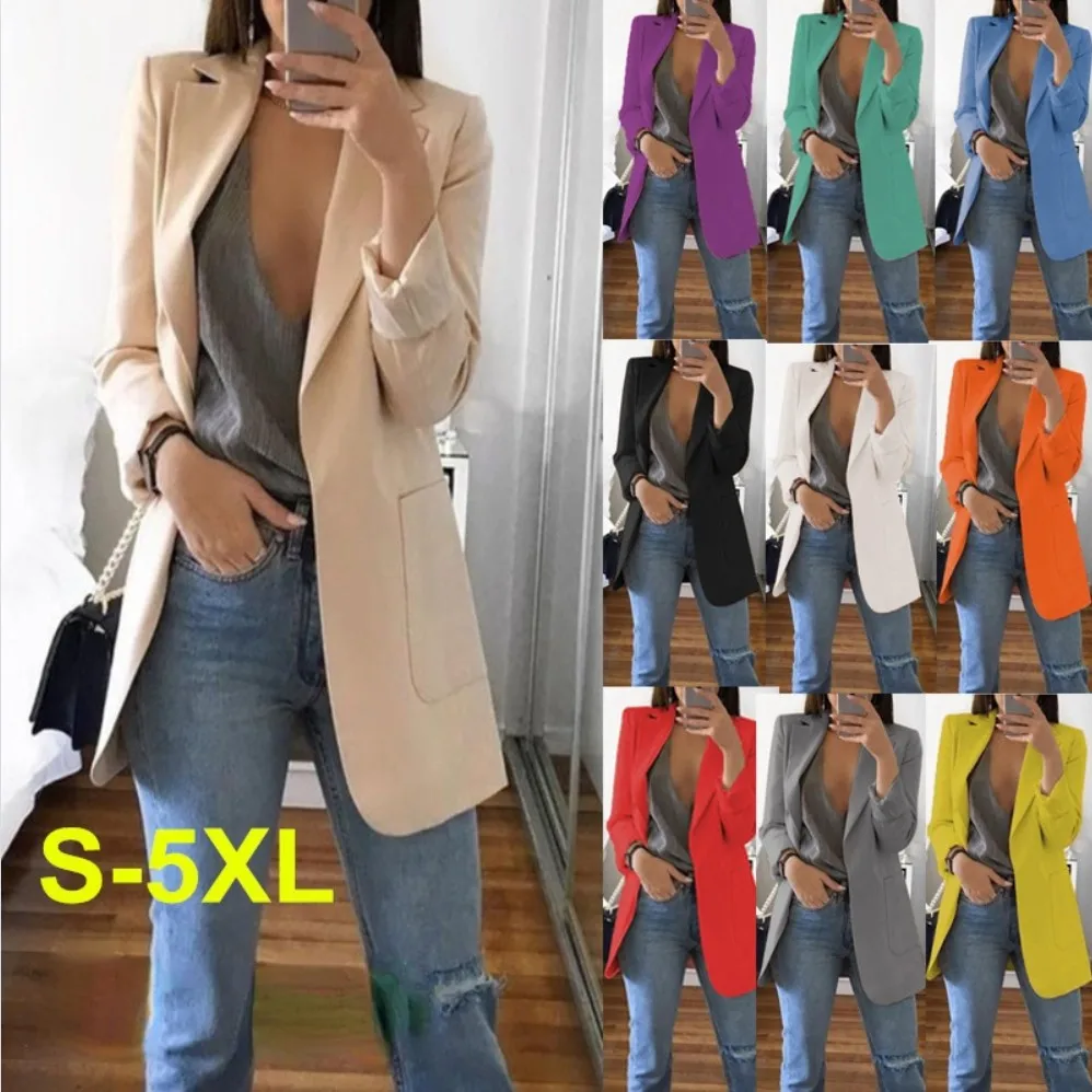 Women's Blazers Jacket 2022 Spring and Autumn Female Oversize Office Long Sleeve Solid Color Coat Loose Casual Clothes
Women's Blazers Jacket 2022 Spring and Autumn Female Oversize Office Long Sleeve Solid Color Coat Loose Casual Clothes