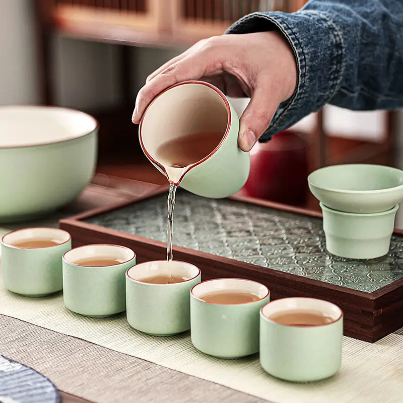 Ceramic Kungfu Tea Set 6 Cup Infuser Tibetan Maker Mugs Coffeeware Teaware Drinkware Coffee Porcelain Blue Black Bowl Ceremony
Ceramic Kungfu Tea Set 6 Cup Infuser Tibetan Maker Mugs Coffeeware Teaware Drinkware Coffee Porcelain Blue Black Bowl Ceremony