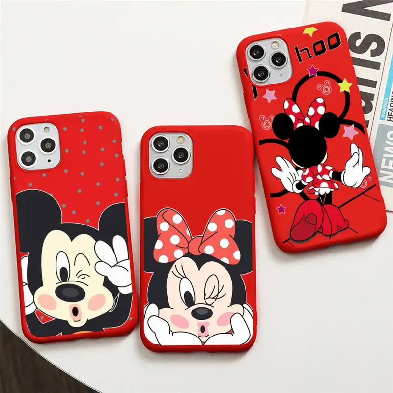 Cute Mickey Minnie Mouse Phone Case For iphone 13 12 11 Pro Max Mini XS 8 7 6 6S Plus X SE 2020 XR Red Cover
Cute Mickey Minnie Mouse Phone Case For iphone 13 12 11 Pro Max Mini XS 8 7 6 6S Plus X SE 2020 XR Red Cover