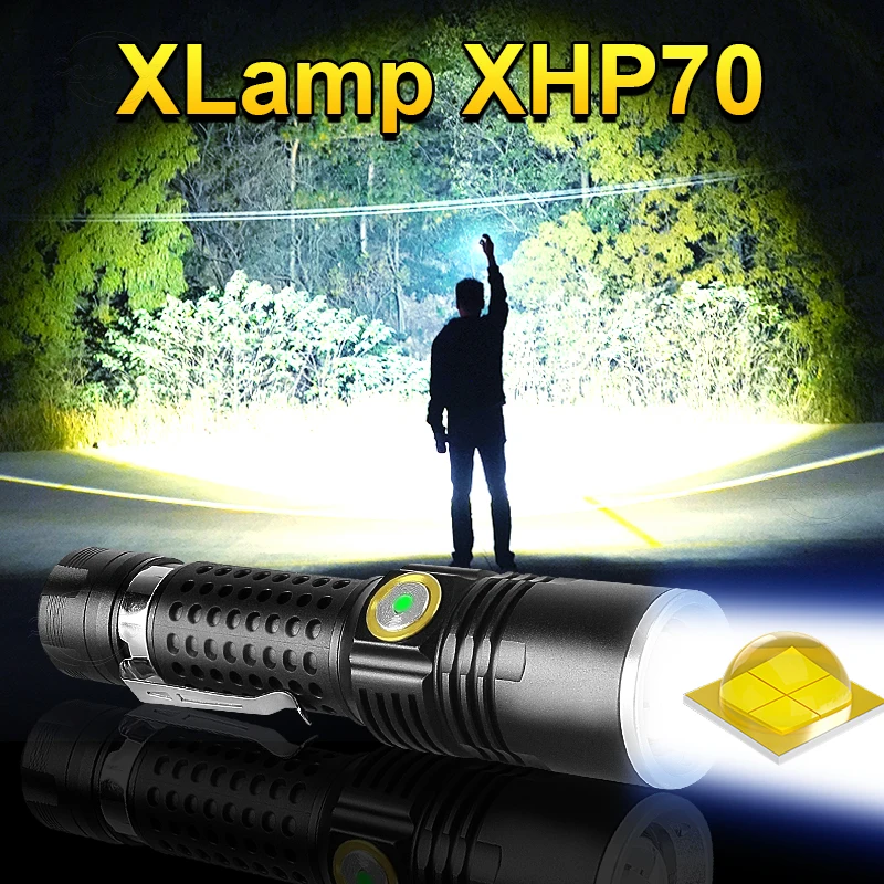 Супер CREE XHP70 мощсветильник светодиодный фонарик 18650 перезаряжаемый фонарик водонепроницаемый тактический фонарик XHP50 Мощный USB фонарь
Супер CREE XHP70 мощсветильник светодиодный фонарик 18650 перезаряжаемый фонарик водонепроницаемый тактический фонарик XHP50 Мощный USB фонарь