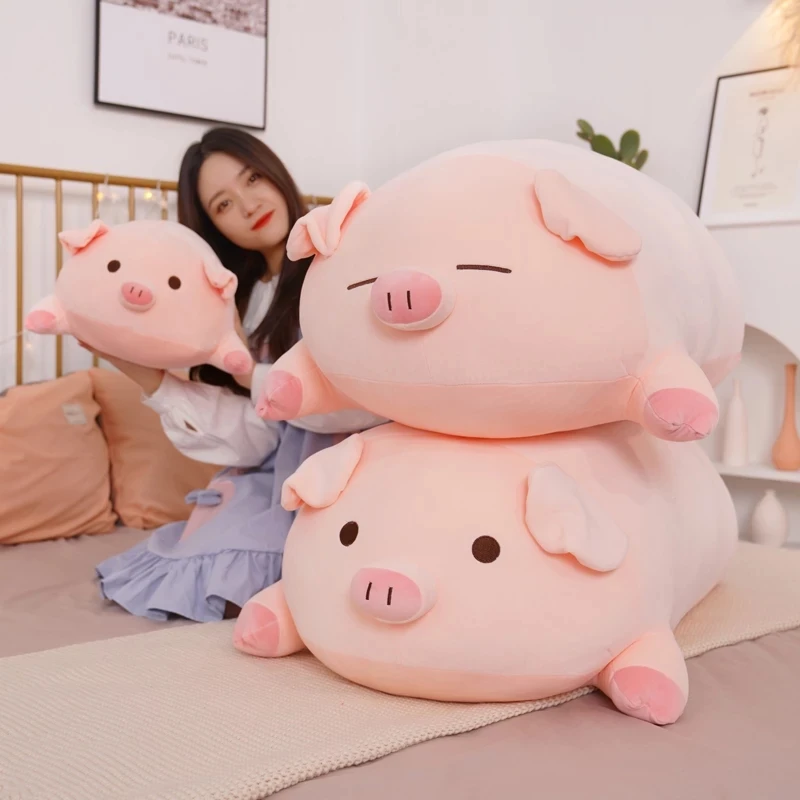 40-80 CM Kawaii Squishy Pig Stuffed Doll Lying Plush Piggy Toy Animal Soft Plushie Pillow Cushion Kids Baby Comforting Gift
40-80 CM Kawaii Squishy Pig Stuffed Doll Lying Plush Piggy Toy Animal Soft Plushie Pillow Cushion Kids Baby Comforting Gift
