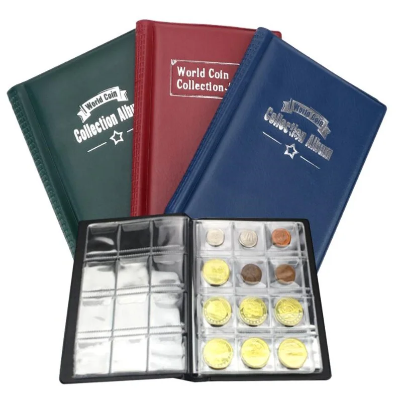 120/60 Pockets Artificial PU Leather Coins Collection Album Book Collecting Money Organizer PVC Film Coin Storage Bag Home Decor
120/60 Pockets Artificial PU Leather Coins Collection Album Book Collecting Money Organizer PVC Film Coin Storage Bag Home Decor