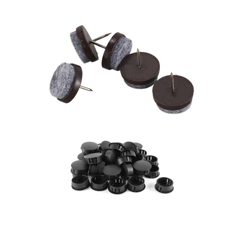 50Pcs Chair Leg Floor Felt Pad Skid Glide DIY Nail Protectors With 40Pcs Plastic Locking Panel Plugs Hole Cover
50Pcs Chair Leg Floor Felt Pad Skid Glide DIY Nail Protectors With 40Pcs Plastic Locking Panel Plugs Hole Cover