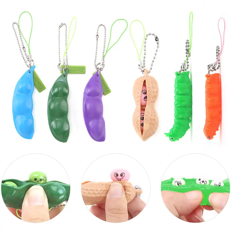 Squeeze-a-Bean Soybean Stress Relieving Keychain Playful Charms Pendant Extrusion Peanut Keychain for Mobile Phones and Keys
Squeeze-a-Bean Soybean Stress Relieving Keychain Playful Charms Pendant Extrusion Peanut Keychain for Mobile Phones and Keys