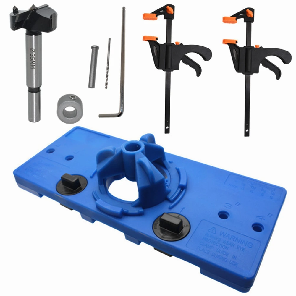 35mm Concealed Hinge Drilling Jigs Hinge Hole Saw Jig Drilling Guide Locator Hole Opener Cabinets Woodworking Tool Set
35mm Concealed Hinge Drilling Jigs Hinge Hole Saw Jig Drilling Guide Locator Hole Opener Cabinets Woodworking Tool Set