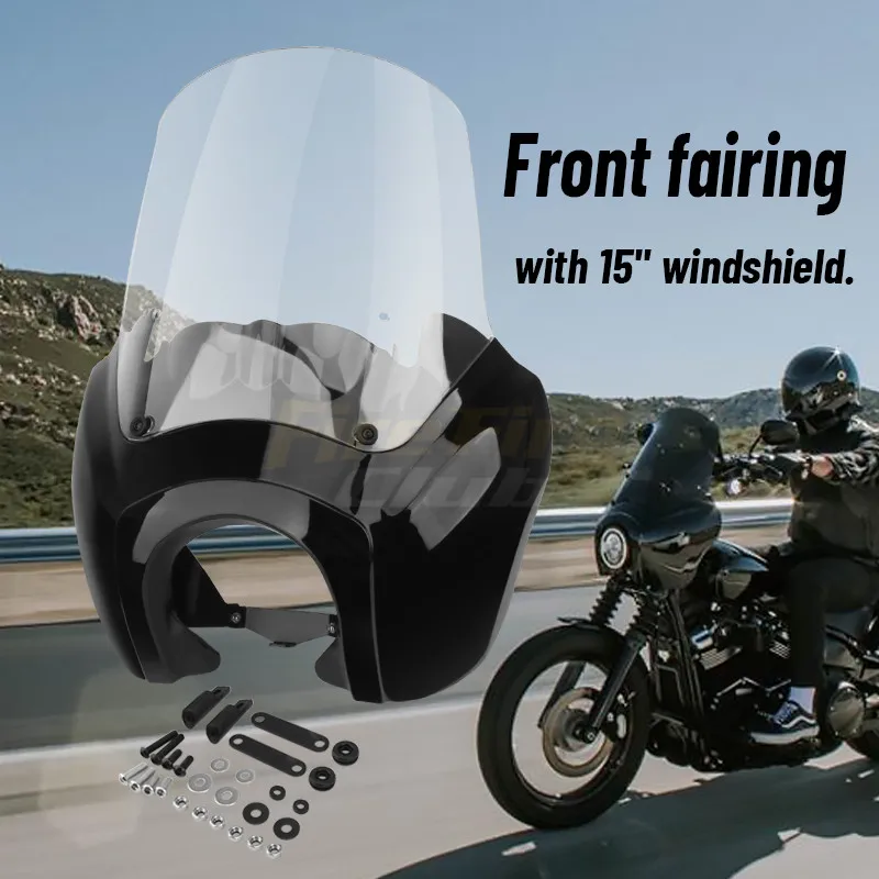 ABS Plastic Motorcycl Headlight Fairing Clear 15" Windshield Kit For Harley Dyna FXDF FXDB FXDWG EFI FXDI
ABS Plastic Motorcycl Headlight Fairing Clear 15" Windshield Kit For Harley Dyna FXDF FXDB FXDWG EFI FXDI