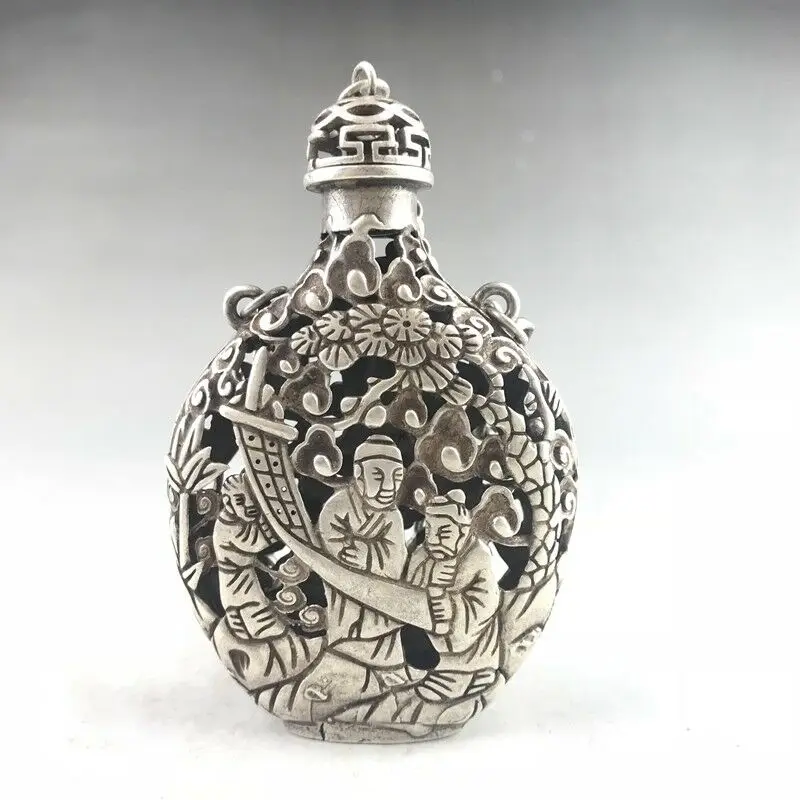 Изысканный китайский старинный серебряный медный табак бутылка ручная резьба детский узор
Изысканный китайский старинный серебряный медный табак бутылка ручная резьба детский узор