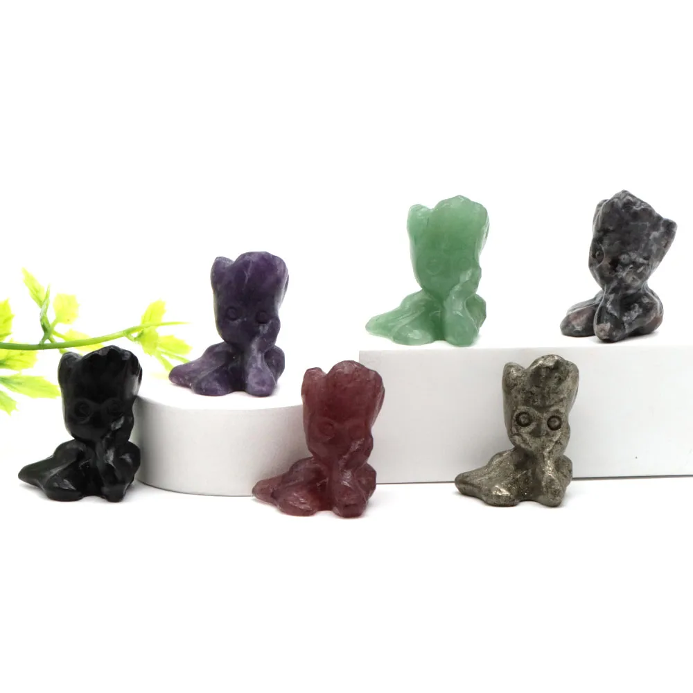 1.2" Cartoon Tree Man Natural Stone Carved Figurine Crafts Collection Crystal Reiki Healing Sculpture Ornament Home Decor Gifts
1.2" Cartoon Tree Man Natural Stone Carved Figurine Crafts Collection Crystal Reiki Healing Sculpture Ornament Home Decor Gifts