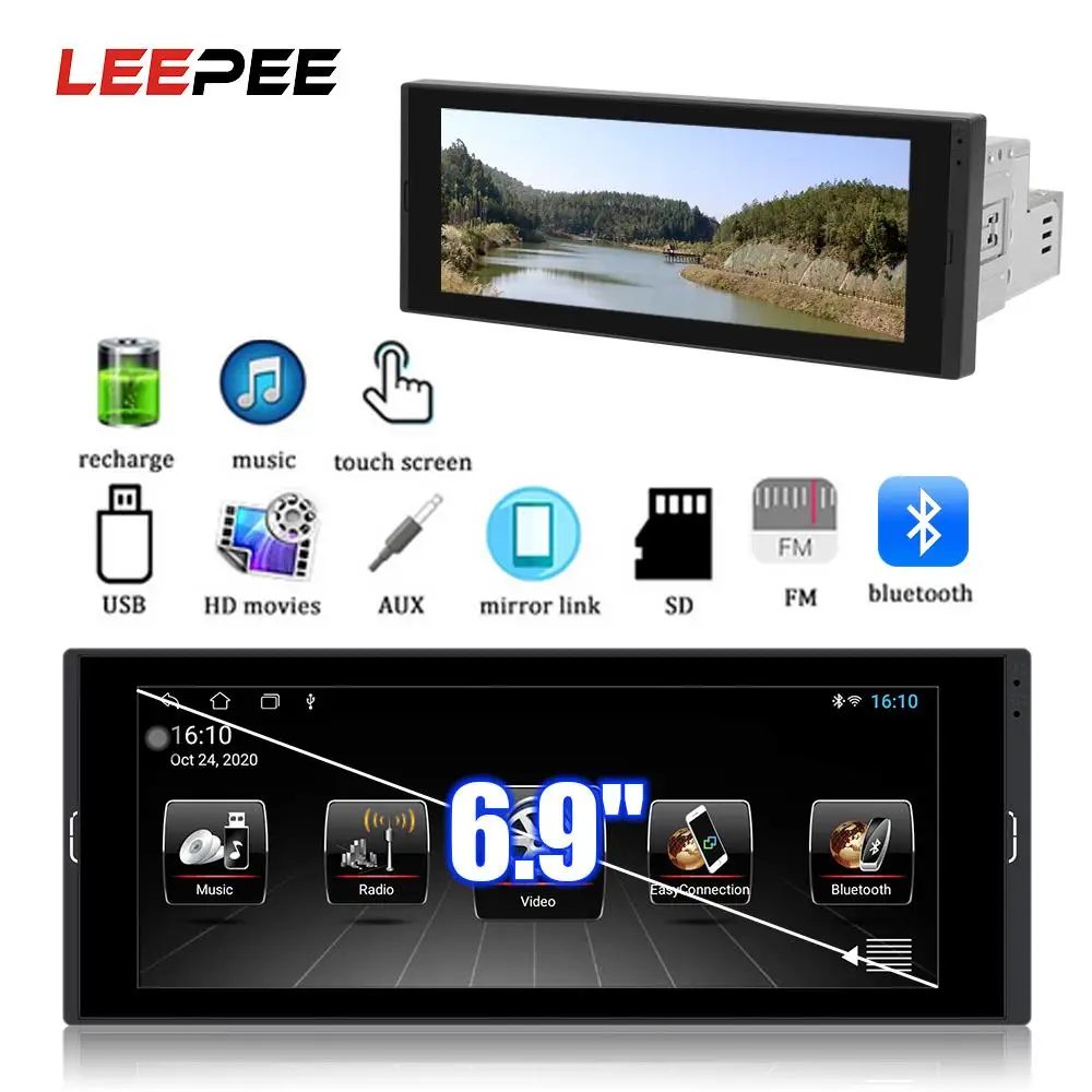 Universal Android 11.0 Bluetooth WiFi USB TF GPS Navigation Auto Carplay Stereo Aux Input Receiver 1 Din Car Radio 6.9 Inch
Universal Android 11.0 Bluetooth WiFi USB TF GPS Navigation Auto Carplay Stereo Aux Input Receiver 1 Din Car Radio 6.9 Inch