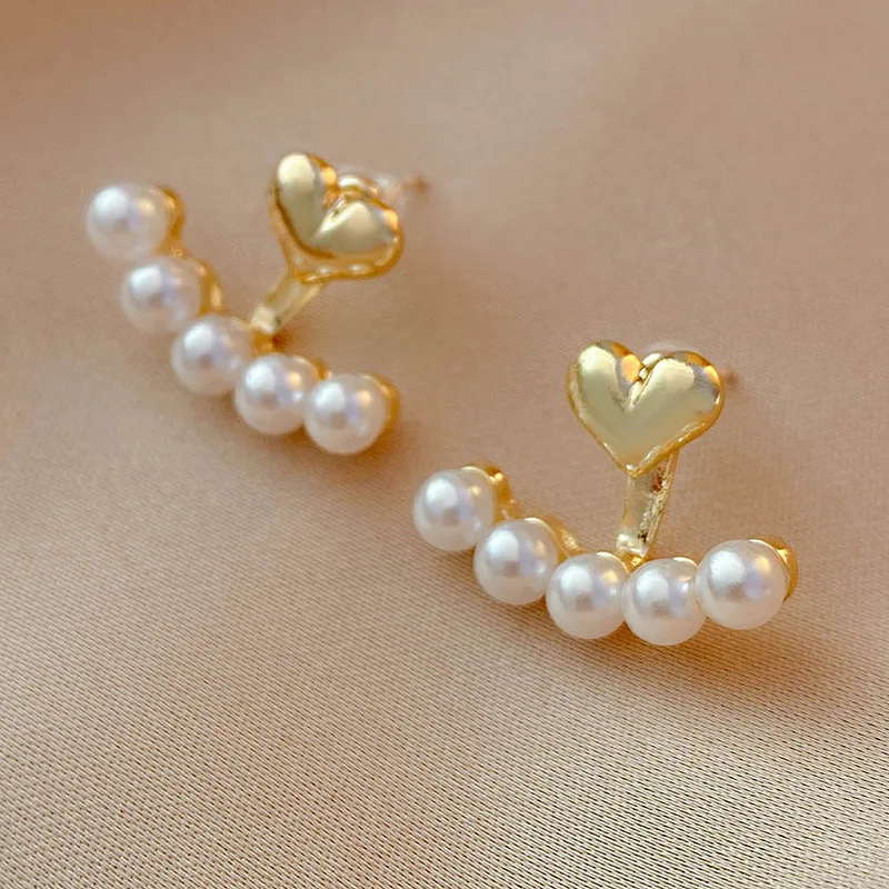 European and American Women's Metal Pearl Heart-Shaped Ear Studs Ins Electroplated Earrings
European and American Women's Metal Pearl Heart-Shaped Ear Studs Ins Electroplated Earrings