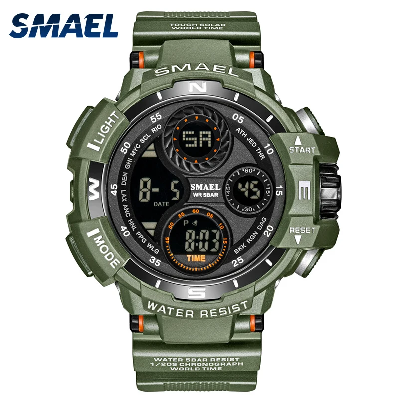 

Men's Watches SMAEL Waterproof Watch Outdoor Sports Clock For Male Stopwatch Digital Quartz Wristwatches 8022 reloj hombre Watch