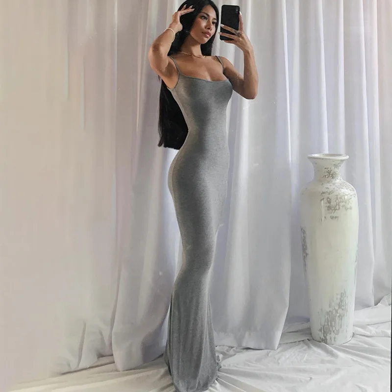 Sexy Slip Sleeveless Dress Summer Backless Maxi Dresses Party Club Y2K Spaghetti Strap Bodycon Long Dress Women Skinny Dress
Sexy Slip Sleeveless Dress Summer Backless Maxi Dresses Party Club Y2K Spaghetti Strap Bodycon Long Dress Women Skinny Dress