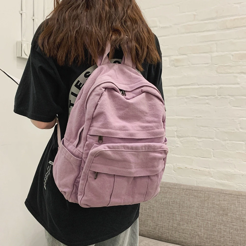Solid Color Vintage Casual Backpack for Women College Students School Bag Large Capacity Laptop Female Book Bag Travel Backpacks
Solid Color Vintage Casual Backpack for Women College Students School Bag Large Capacity Laptop Female Book Bag Travel Backpacks