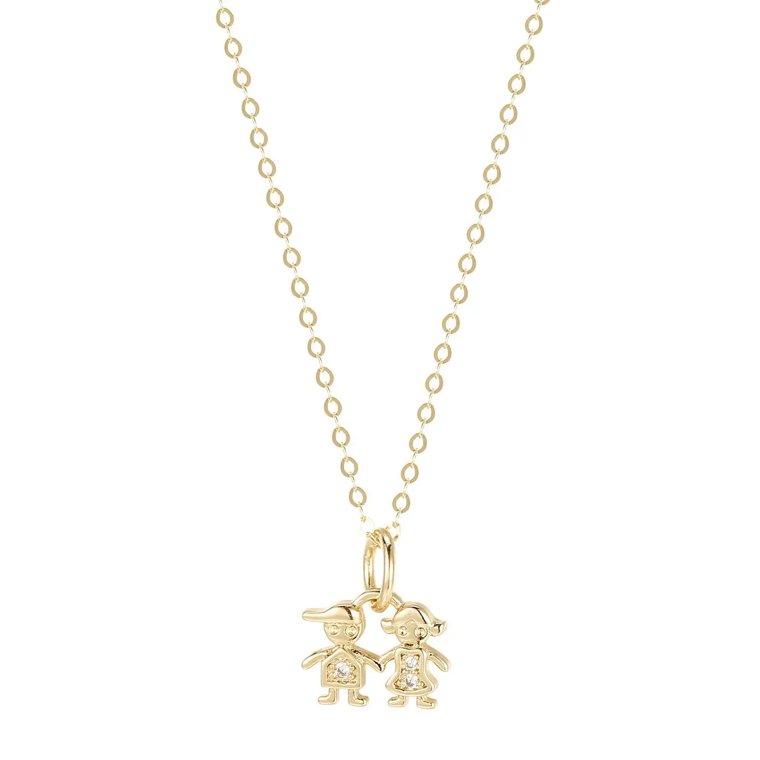 Japan and South Korea 925 Sterling Silver little girl little boy diamond inlaid pendant collarbone chain necklace couple holiday
Japan and South Korea 925 Sterling Silver little girl little boy diamond inlaid pendant collarbone chain necklace couple holiday