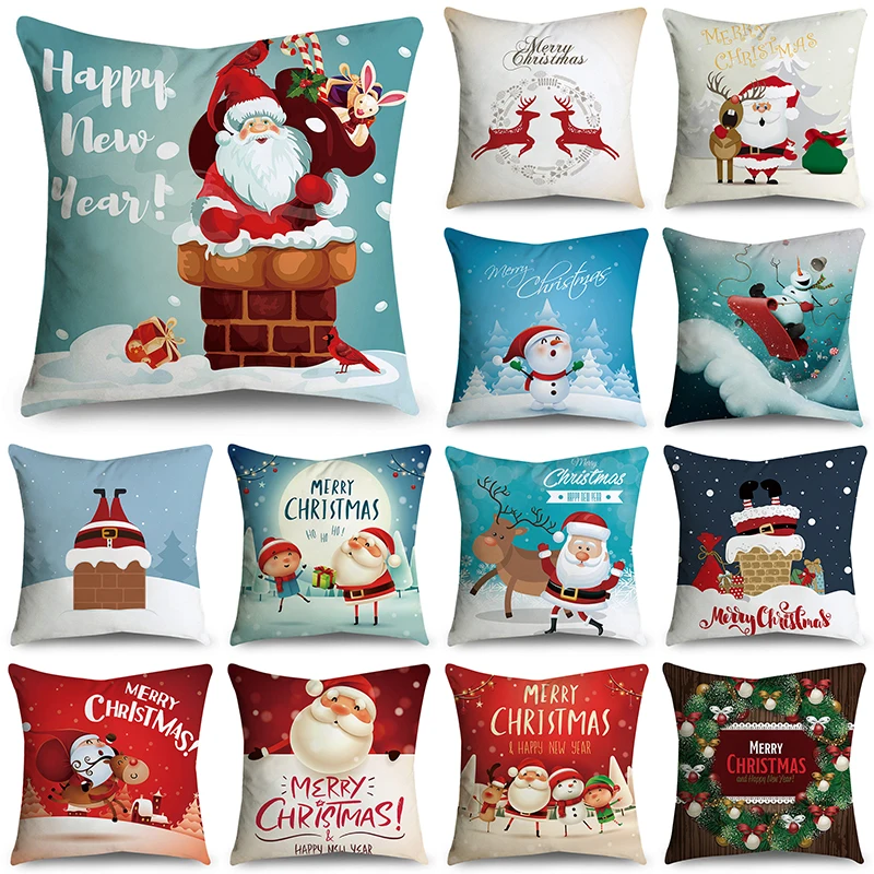 Home decoration cute cartoon Santa Santa elk print pillowcase cushion sleeve bedroom living room living room decoration
Home decoration cute cartoon Santa Santa elk print pillowcase cushion sleeve bedroom living room living room decoration